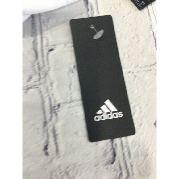 Adidas Golf Shirt Men’s Size 2XL Color White 3 Stripe Button Short Sleeve - Picture 6 of 11